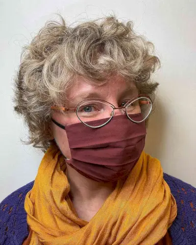 Very Short Curly Shag for an Older Woman