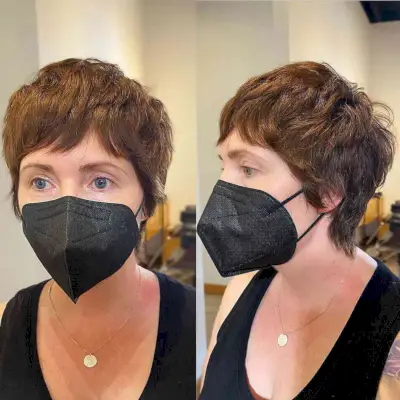 Pixie Cut with Razored Layers for Fine Hair for an Older Lady