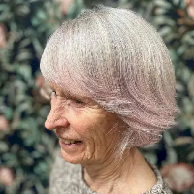 Soft Razor Cut Bob with Full Bangs