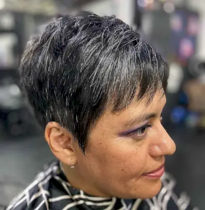 Short Tapered Pixie for Older Ladies Over 50 with Thin Hair