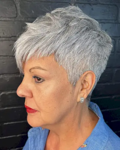 the super short pixie for older women over 60