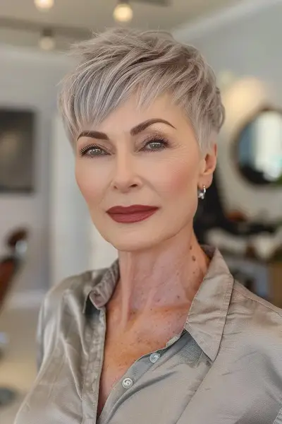 The choppy pixie for women over 50