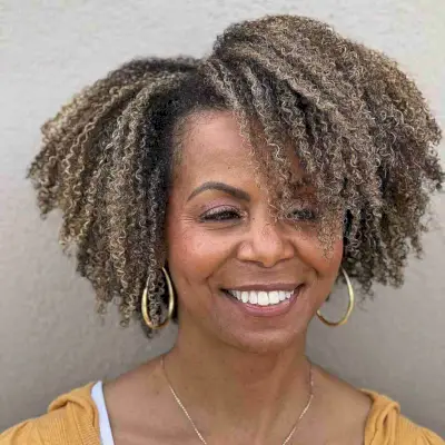 Kinky Tight Curls for Black Woman Over 40