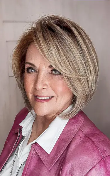 Voluminous Bob for Thinning Hair for Women in Their 60s