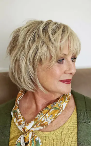 Wash-and-Wear Bob with Bangs