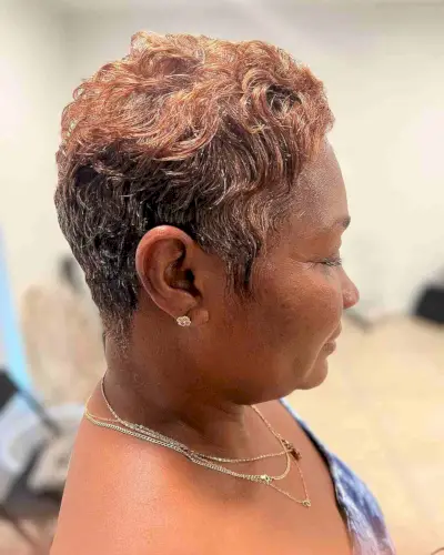 Short Natural Pixie for Black Women Over Forty