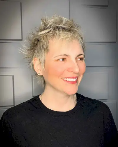Tousled Spiky Pixie on 40-Year-Old Women