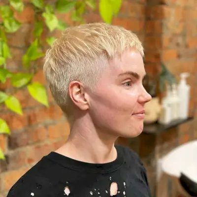 Blonde Cropped Hair