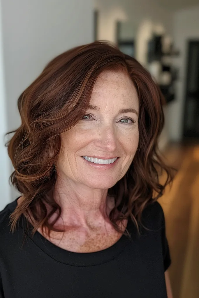 Dreadlocks en acajou riche jusqu'aux épaules, adaptées aux types de cheveux moyens à épais.' title=