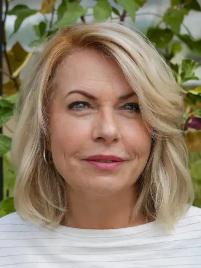 Layered long bob for women over 50-years-old