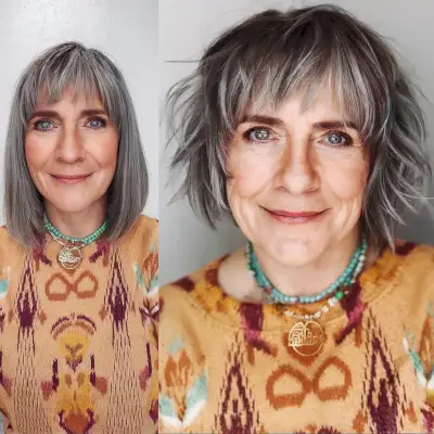 Bob with layers for women over fifty