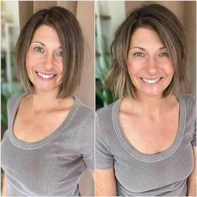 Above-the-Shoulder Straight Bob Cut or women over 40