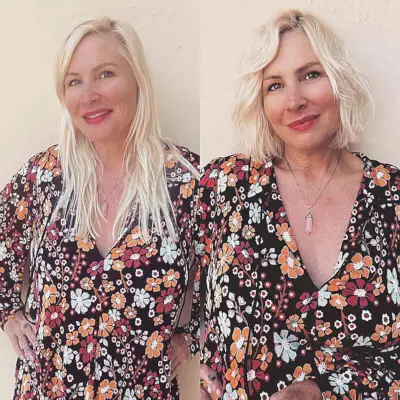 Short Side Parted Makeover for Women Over 40