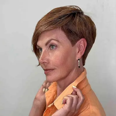 Short Tapered Long Pixie Cut for For Women Over 40