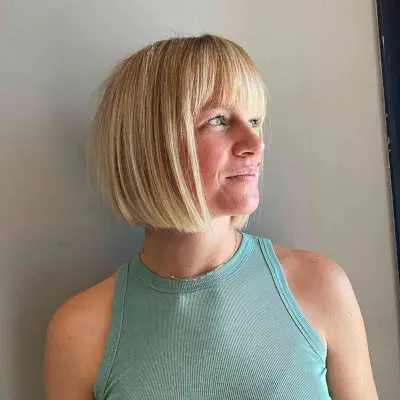Straight A-Line Bob with Wispy Fringe