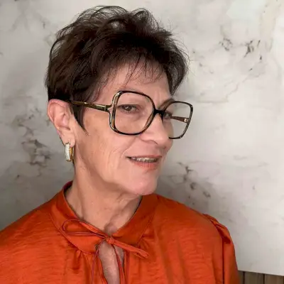 Feathery Pixie with Crown Layers for an Old Lady