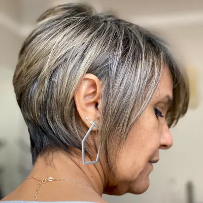 Older woman with a Wedge Cut