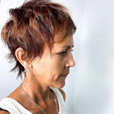 Edgy Razor Cut Shaggy Pixie