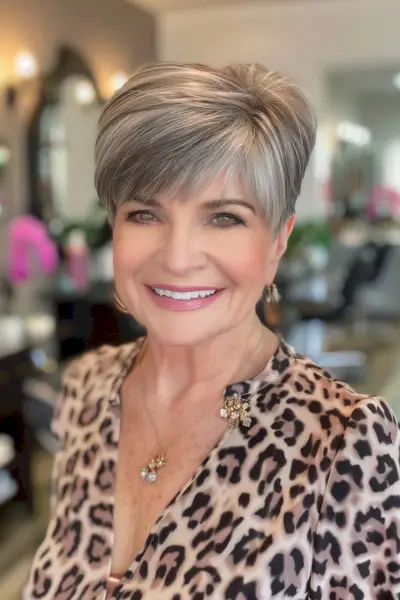 Pixie with Fringe For Round Faces