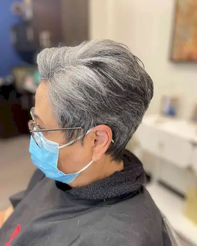 Wedge Pixie Cut for Women with Glasses for a Woman in her 70s