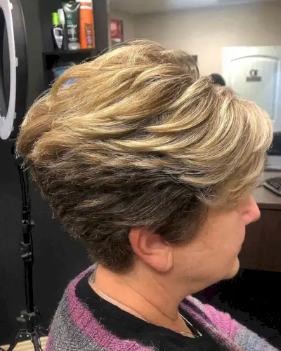 Wash-And-Go Long Wedge Pixie Cut for Women Seventy and Over