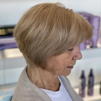 Modern Wedge Bob with Bangs