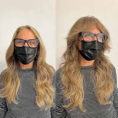 Long Wavy Shag with a Curtain Fringe