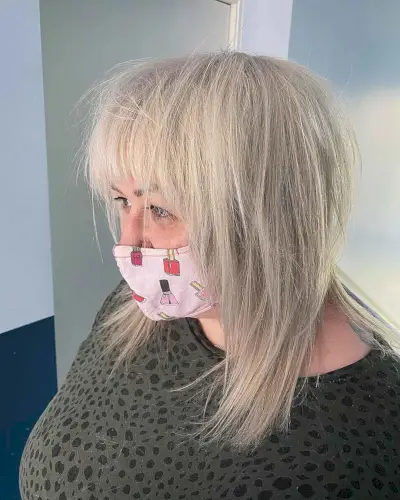 Straight Shag with Soft Layers for Older Ladies