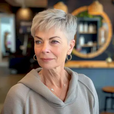 Stylish Pixie for Fine Hair for women Over 70