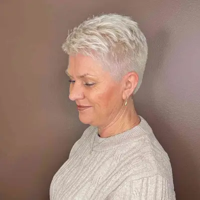 Platinum White Pixie for Women 70 and Over
