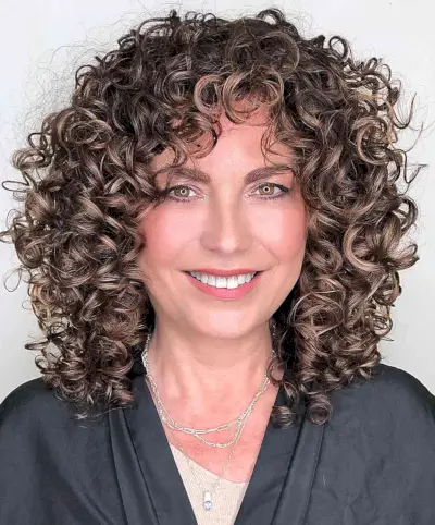 Wearable Soft Curls for Women Aged 50 with Mid-Length Hair