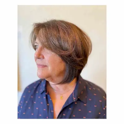 Layered Bob Cut with Side Bangs