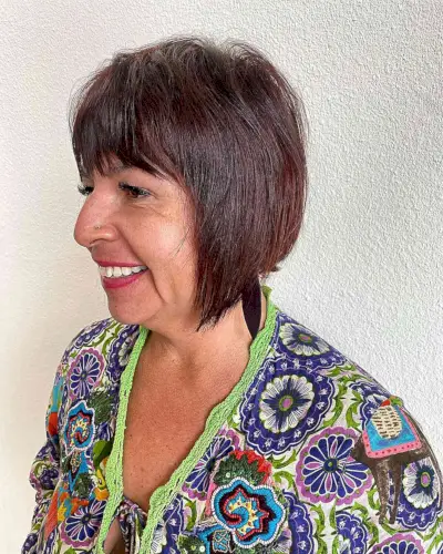 Cowboy Copper Bob Haircut for Old Ladies