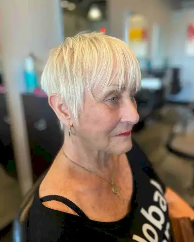 Layered Blonde Long Pixie for Fine Hair