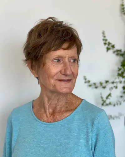 Feathered Pixie Cut for ladies in their seventies