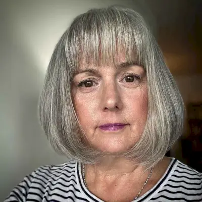 Bob Cut with Bangs for Women over 70