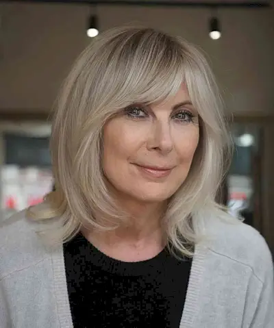 Healthy Soft Blonde with Ashy Tones for Women Aged 50
