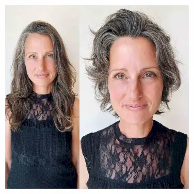 Short Shag with No Bangs for Ladies 50 and Up