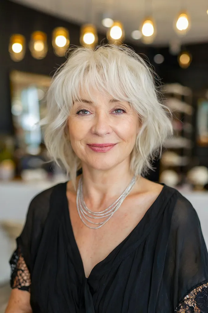 15+ wunderschöne Frisuren mit Pony für ältere Frauen im Jahr 2026