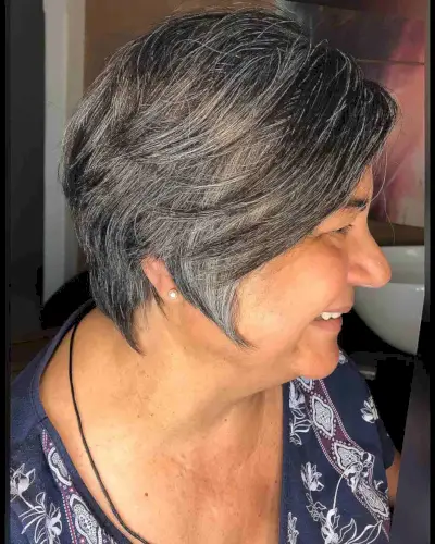 Face-Framing Layered Bixie for Ladies Over Fifty