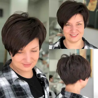 Sleek Long Pixie with Side-Swept Bangs