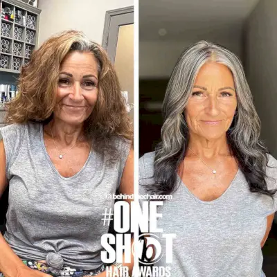 Natural-Looking Makeover for 60-Year-Olds with Grey Hair