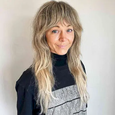 Modern Wavy Shag for Older Women