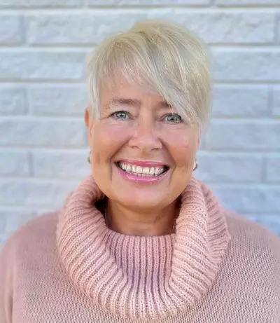 Thin Wispy Pixie for a Woman Over 60 with a Square Face