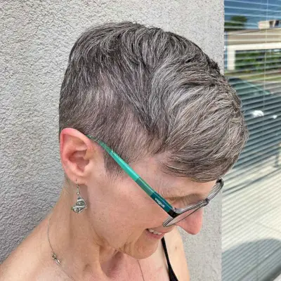 Super Short Pixie with Tapered Sides