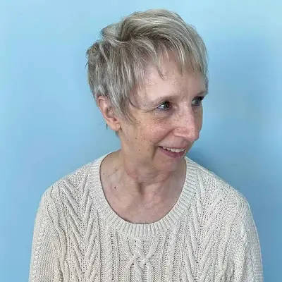 Short Layered Pixie with Thin Bangs