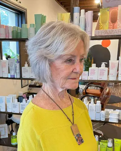 Silver & Sassy Choppy Layers for Ladies 70 and Over