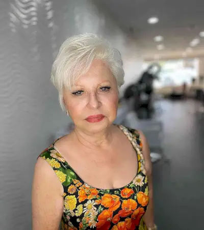 Short White Grey Long Pixie with Side Bangs for Ladies Over 60