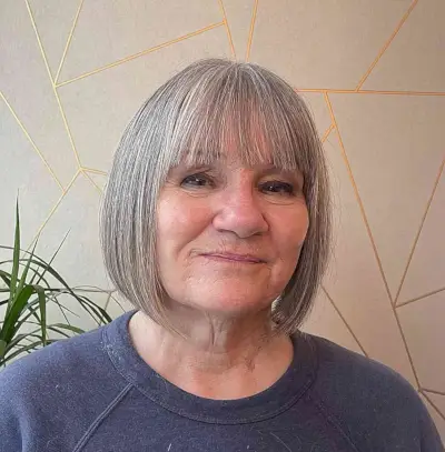 Grey Classic and Timeless Bob Cut for Women in their 60s