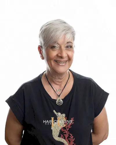 Chic Gray Side-Swept Short Hair for 60-Year-Old Ladies